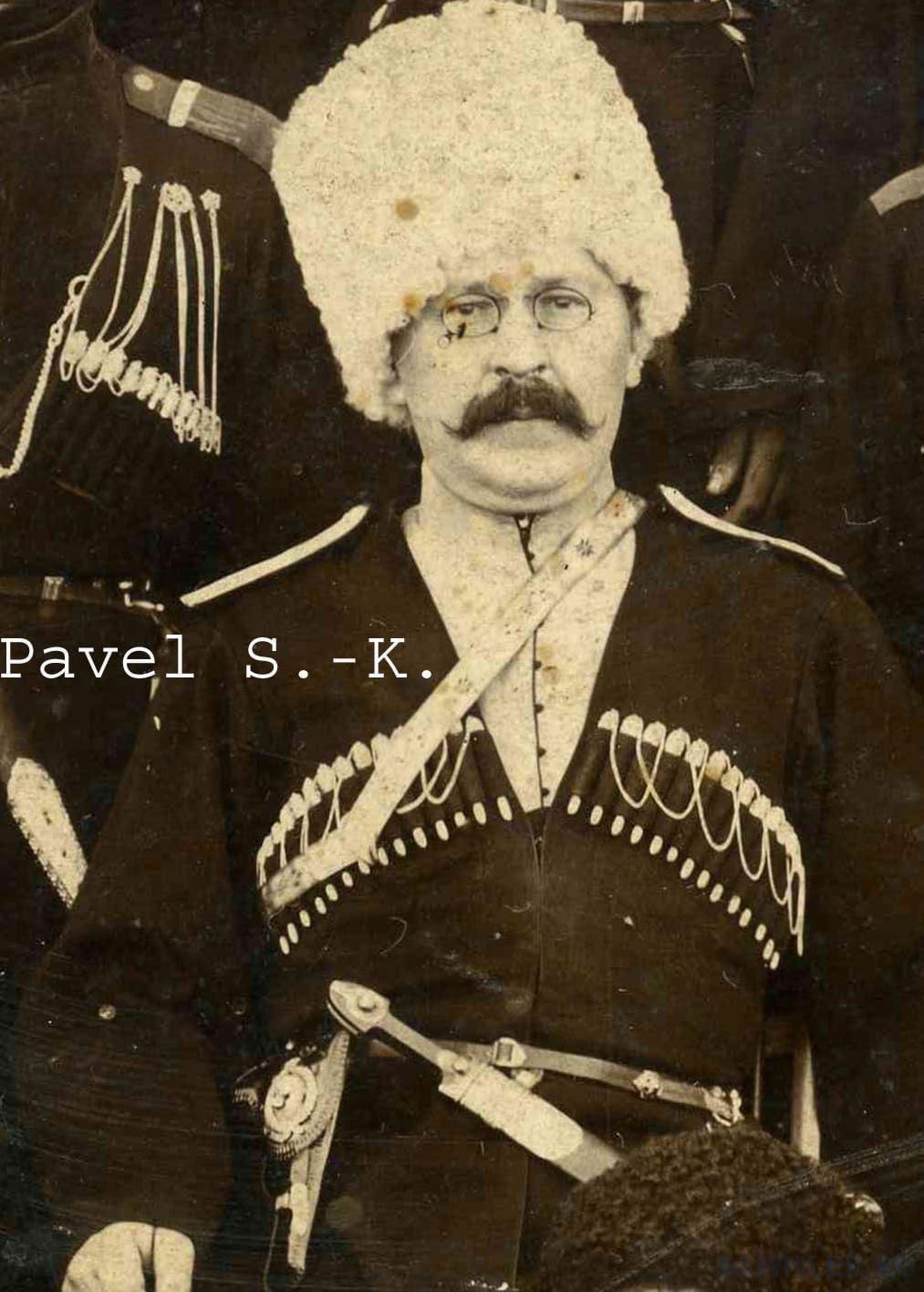 Есаул В.П. Камянский, начальник Майкопской ВРШ, 1910 (фрагмент)