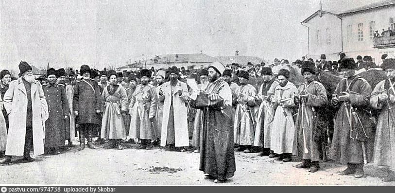 The Terek-Kuban Volunteer Regiment leaving for the Far East, Batalpashinskaya