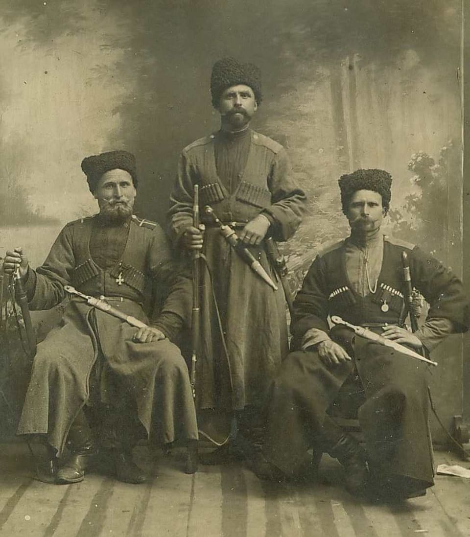 Kuban Cossacks of the special 17th sotnia, 1915