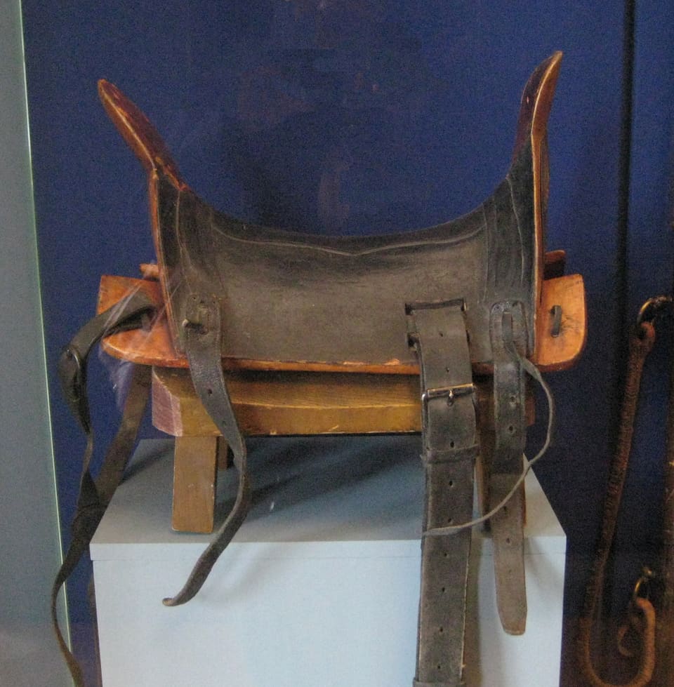 19th-century saddle at the Tsaritsyno exhibition — for illustration