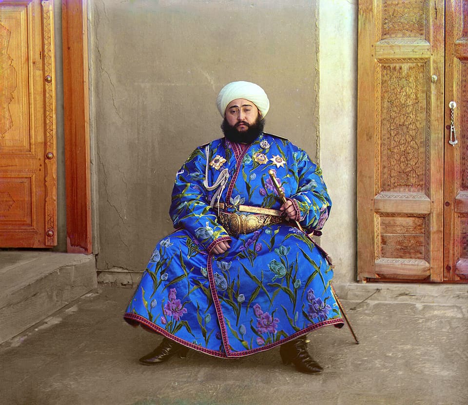 Сеид Алим-хан, эмир Бухарский, 1911 (фото С.М. Прокудина-Горского)