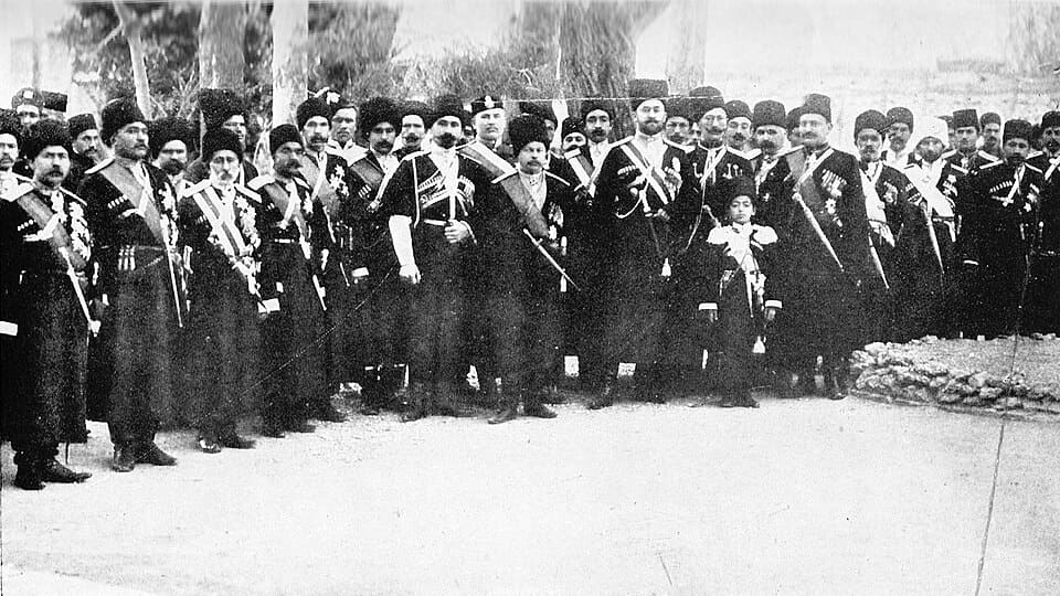 Офицеры Персидской казачьей бригады, Тебриз, 1909