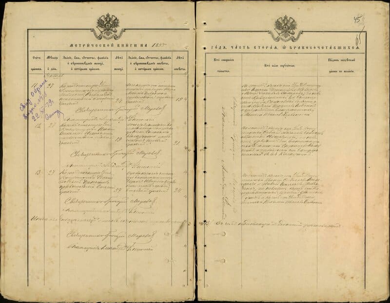 Parish register, Ust-Dzhegutinskaya, 1893–95: uryadnik Dimitry Stepanovich Kalaushin
