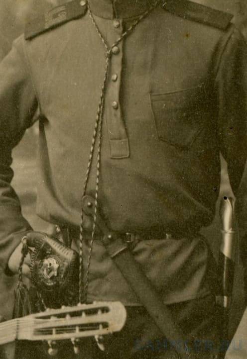 Guitar and kinjal of a Maykop craft-school pupil, 1915 (detail)